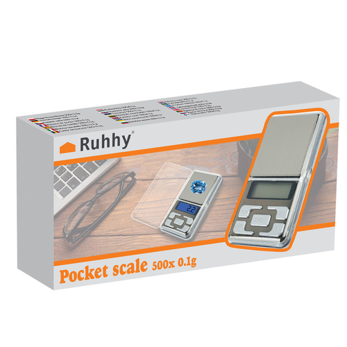 Kabatas svari 500x 0,1g Ruhhy 24209 | Pocket scale 0.1g (0)