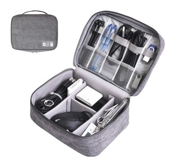 Kabeļu Uzglabāšanas Soma Lādētāju Vadu Organizators, Pelēks | Cable Storage Bag Cord Organizer