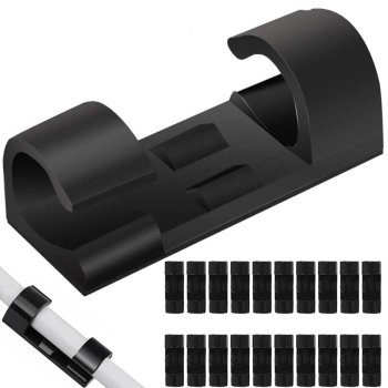 Kabeļu Turētāja Organizators 20Gab | Cable Holder Organiser 20Pcs