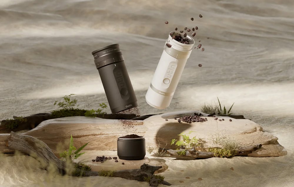 Elektriskās kafijas dzirnaviņas Outin Fino Brown (1)