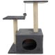 Kaķu māja / kāpelēšanas koks - stabs / nagu asināmais - 71cm, Pelēks/Bēšs | Cat House Tree with Sisal...