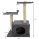 Kaķu māja / kāpelēšanas koks - stabs / nagu asināmais - 71cm, Pelēks/Bēšs | Cat House Tree with Sisal...