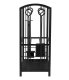 Metāla Malkas Brikešu Turētājs + Kamīna Krāšņu Piederumu Rīku Aksesuāru Komplekts 5 gab. | Metal Fireplace...