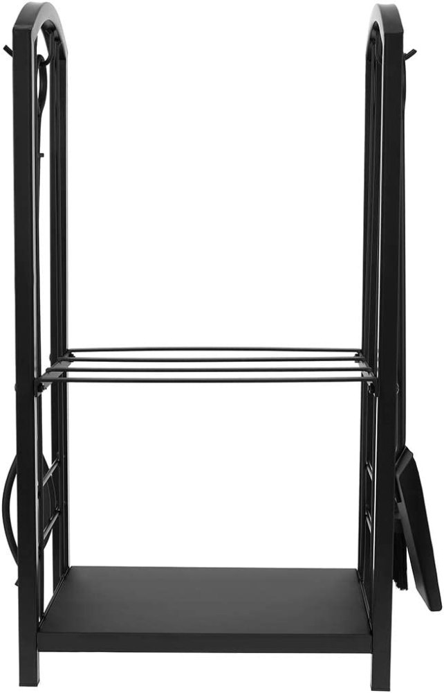 Metāla Malkas Brikešu Turētājs + Kamīna Krāšņu Piederumu Rīku Aksesuāru Komplekts 5 gab. | Metal Fireplace... (6)
