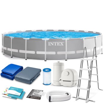 Karkasa baseins Intex 26756, 610 x 132 cm, 12-in-1 komplekts ar sūkni