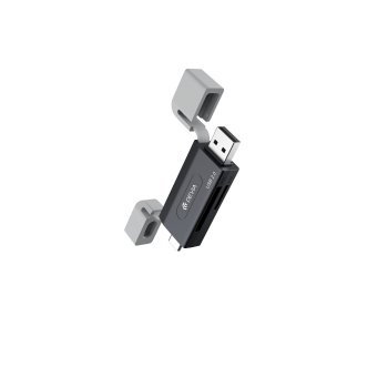 Devia EL239 divi vienā SD TF karšu lasītājs USB USB-C 2.0, melns