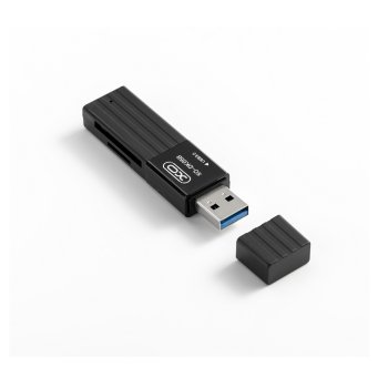 USB 3.0 SD un MicroSD karšu lasītājs XO DK05B, melns