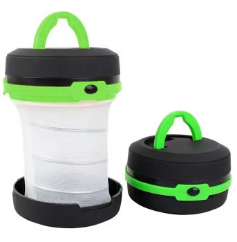 LED salokāms teleskopisks pārnēsājams ceļojumu/ kempinga/ tūrisma lukturītis, avārijas lampa, zaļš l Foldable...