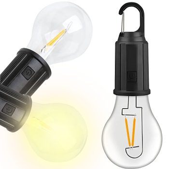 Uzlādējama LED kempinga lampa teltij ar āķi 3 režīmi USB-C