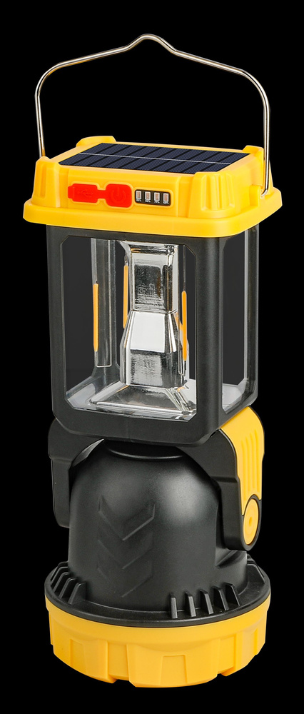 Uzlādējama solārā kempinga LED lampa ar rokturi, 5 režīmi (0)