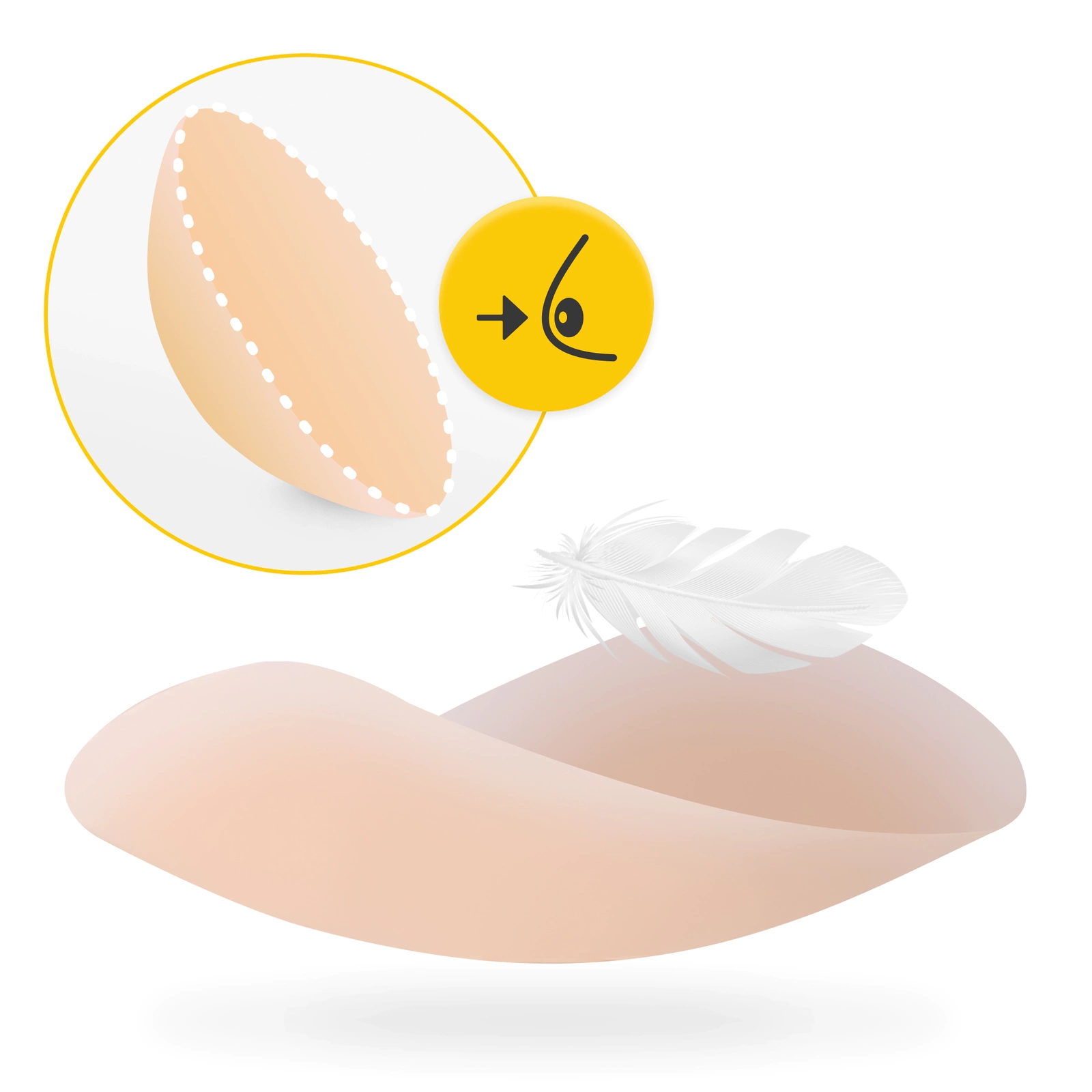 Silikona krūšu uzgaļi 4FIZJO lāses formā, 20 gab., bēšs (1)