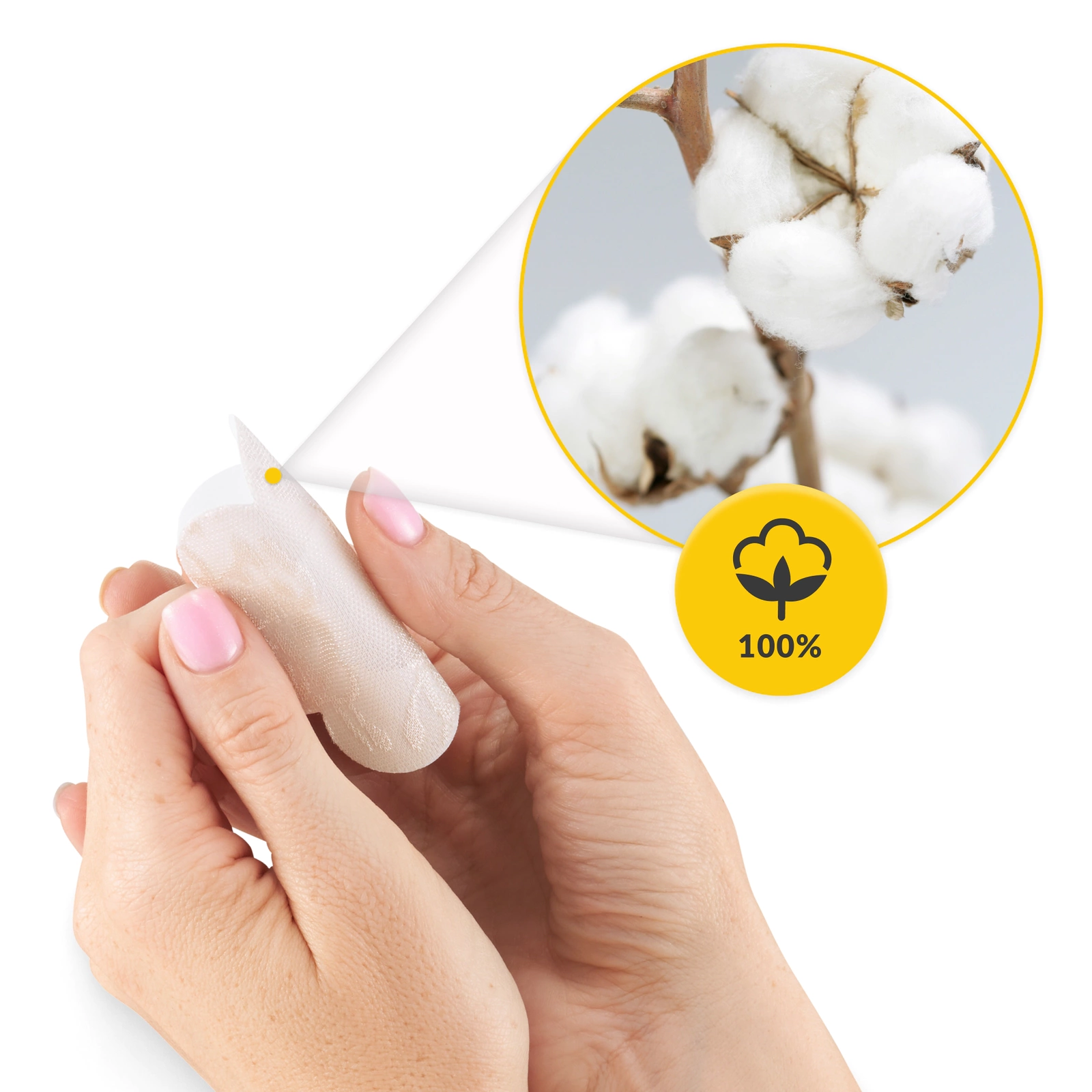 Kokvilnas krūšu galu uzlīmes 4FIZJO ziedu formā, bēšas (1)