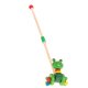 Izglītojoša Koka Stumjamā Rotaļlieta uz Kociņa, Varde | Educational Kids Toddler Wooden Push Toy on Stick