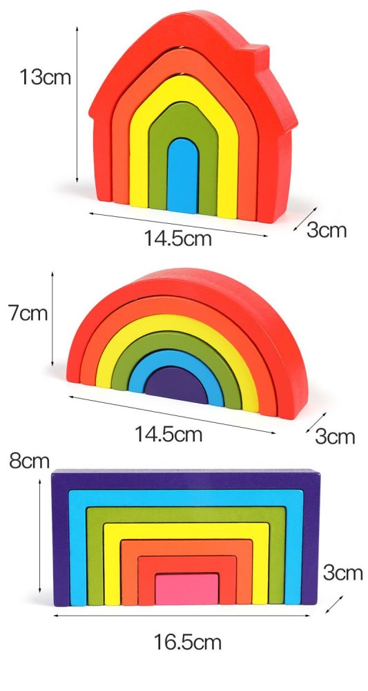Koka klucīši Loģikas arkādes spēle Varavīksne Jhtoy-280 (1)
