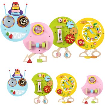 Izglītojošā Koka Rotaļlieta Manipulācijas Montessori Sensorais Aktivitāšu Dēlis Tāfele, Kāpurs | Wooden...