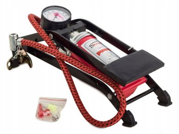 Viencilindra kājas pumpis ar monometru automašīnām un velosipēdiem | Car Bicycle 1-Cylinder Foot Pump