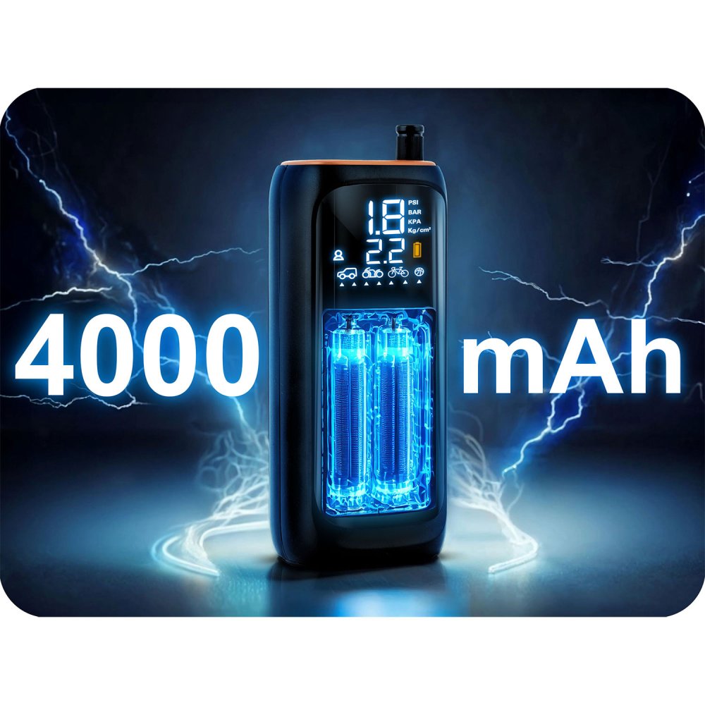 Humberg HM-250 bezvadu gaisa kompresors 4000 mAh (3)