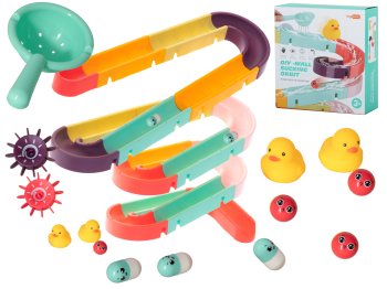 Bērnu Vannas Ūdens Rotaļu Slidkalniņš ar Pīlēm | Kids Bath Toy Water Slide with Ducks