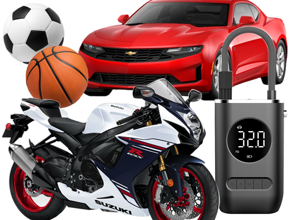 Akumulatora gaisa kompresors auto, velo riepām 10 bar ar LCD (1)