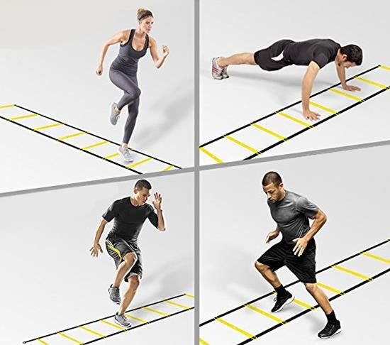 Treniņu kāpnes koordinācijas trepes skriešanai ātrumam sportam 6m | Training Ladder Stairs (10)