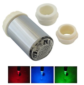 LED temperatūrai jutīgs jaucējkrāna ūdens aerators ar apgaismojumu, 3 krāsas