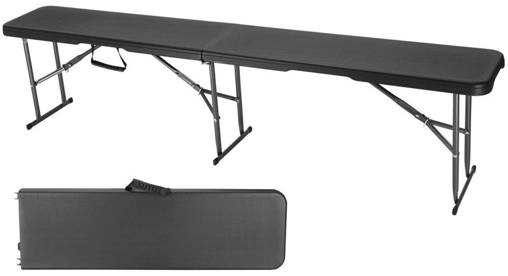 Saliekamais sols ēdināšanai 180cm izturīgs līdz 180kg, melns (0)