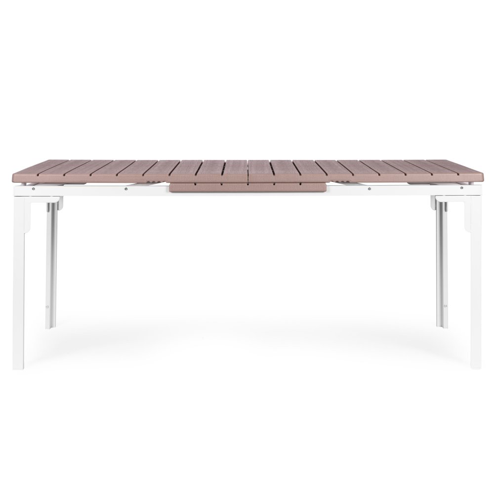 Izvelkams dārza galds 180-240 cm 12 personām tērauds HDPE MultiGarden, bēšs (1)