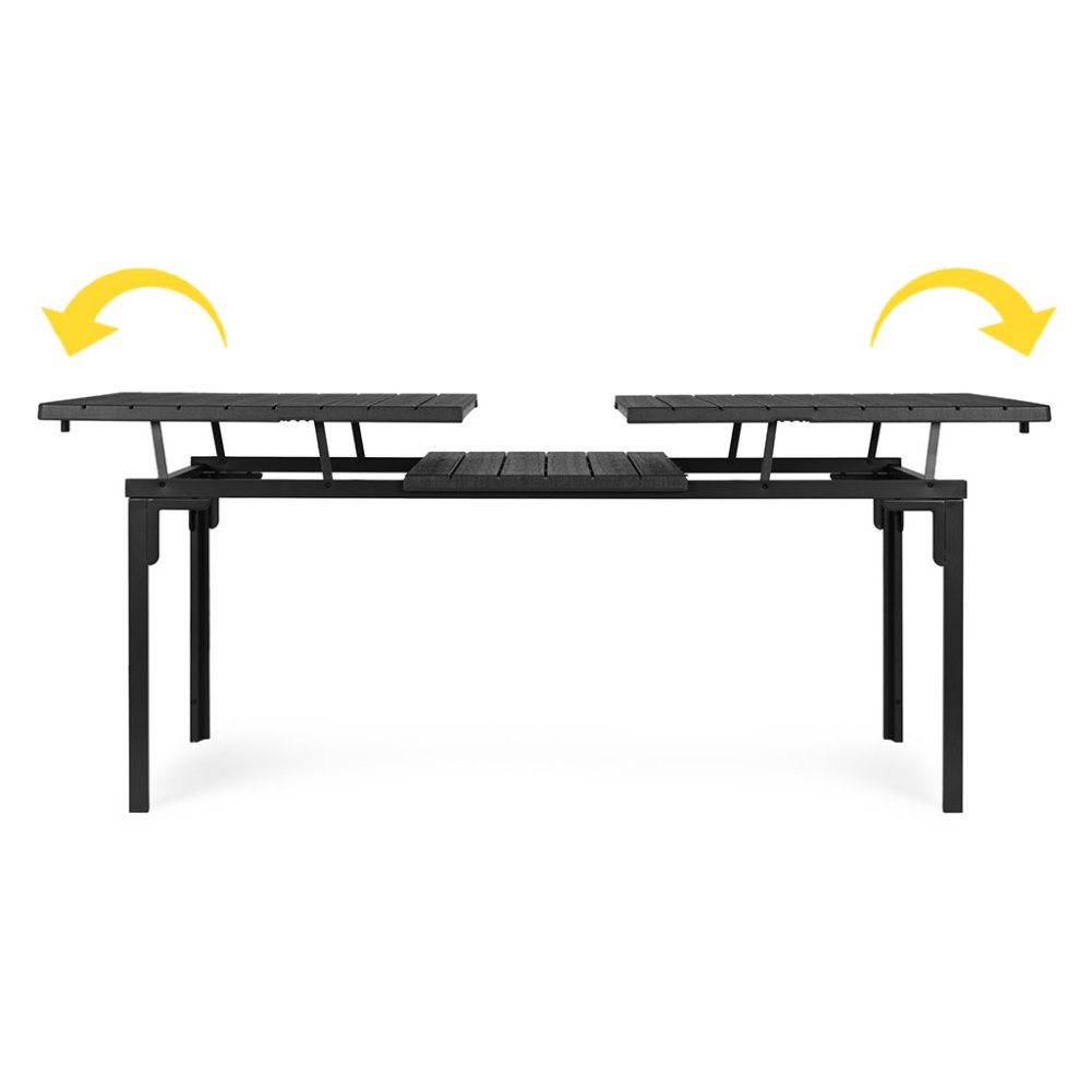 Izvelkams dārza galds 180-240 cm 12 personām MultiGarden, pelēks (3)