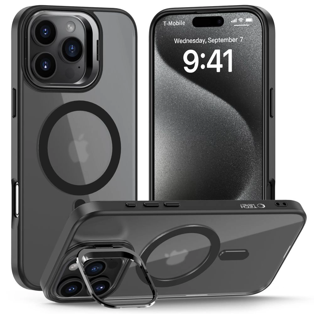 Apple iPhone 16 Pro 6.3'' Tech-Protect MagStand MagSafe Case Cover, Semi-Transparent | Telefona Vāciņš Maciņš Apvalks Bamperis