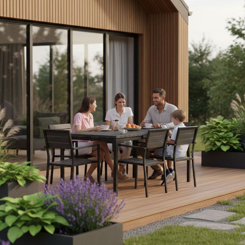 Izvelkams dārza galds 180-240 cm 12 personām MultiGarden, pelēks (0)