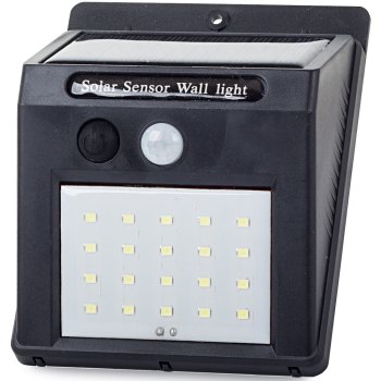 20 LED Āra Lampa ar Saules Paneli + Krēslas un Kustības Sensors | Solar Lamp with Motion and Dusk Sensor