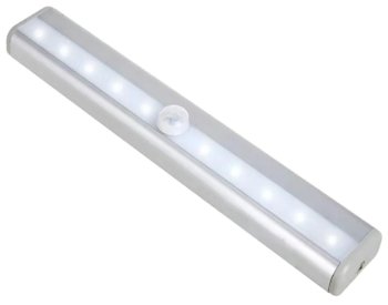 Bezvadu LED Lampa Gaisma Gaismeklis ar Kustības Sensoru uz Baterijām | Battery Operated Lamp Light