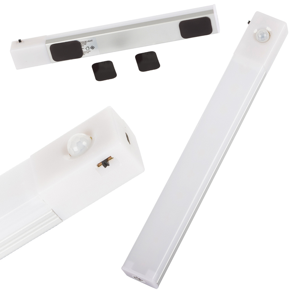 Pašlīmējoša bezvadu lampa, gaismeklis ar kustības detektoru, LED lente, 20 cm | LED Lamp Strip Light with Motion... (6)