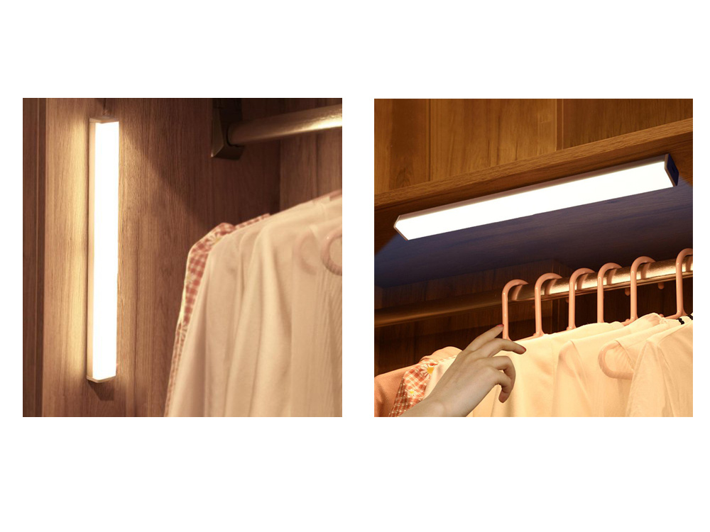 Pašlīmējoša bezvadu lampa, gaismeklis ar kustības detektoru, LED lente, 20 cm | LED Lamp Strip Light with Motion... (7)