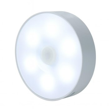 Bezvadu LED lampa ar kustības sensoru, USB uzlādējama naktslampa