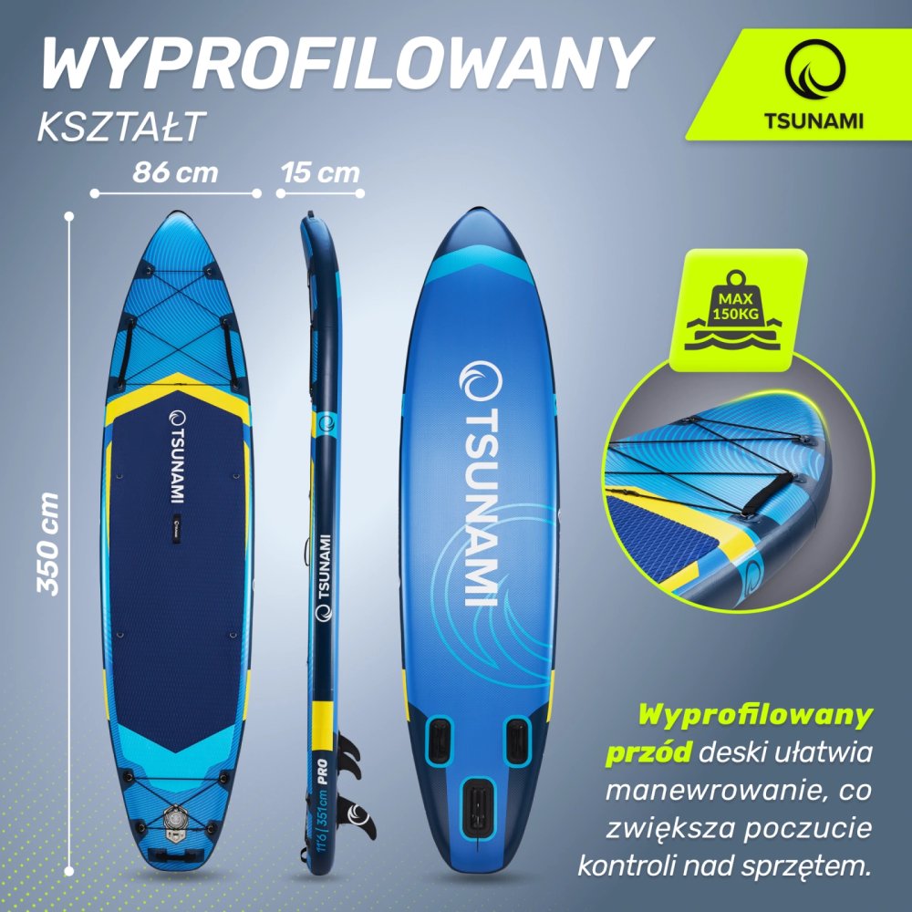 Piepūšamais SUP dēlis PRO TSUNAMI 350 cm T13 (1)