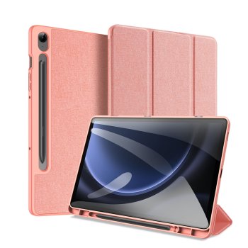 Samsung Galaxy Tab S9 FE+ Plus 12.4'' (SM-X610 / X616B) DUX DUCIS Domo Tri-fold Tablet Case Cover, Pink | Planšetdatora Apvalks Vāks Maciņš Grāmatiņa