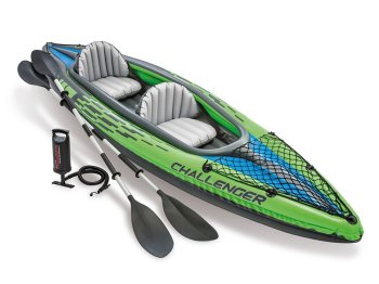 Piepūšamais kajaks Intex Challenger K2 351x76x38 cm 68306, zaļš