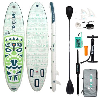 Piepūšamais SUP dēlis FunWater SUPFW05D Tiki 3,2m Zaļš