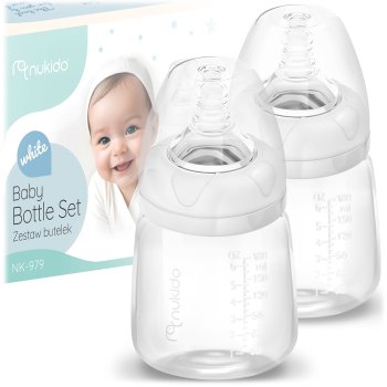 Bērnu Piena Pudeles, 180 ml, 2 gab. (Nukido)