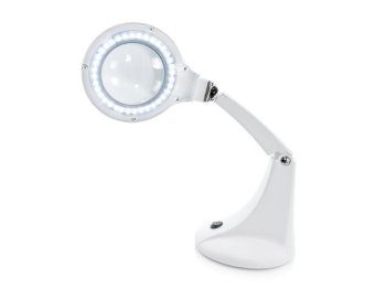 Kosmetoloģiskā lampa ar palielināmo stiklu ELEGANTE MINI 30 LED SMD 5D, baltā | Cosmetology magnifying lamp