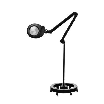 Palielināmā lampa Elegante 6025 60 LED SMD 5D ar statīvu, melna