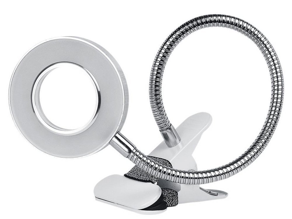 Regulējama LED USB kosmētiskā galda lampa ar klipsi / Lasīšanas gaisma | Clip-On LED Reading Light Cosmetic Lamp (5)