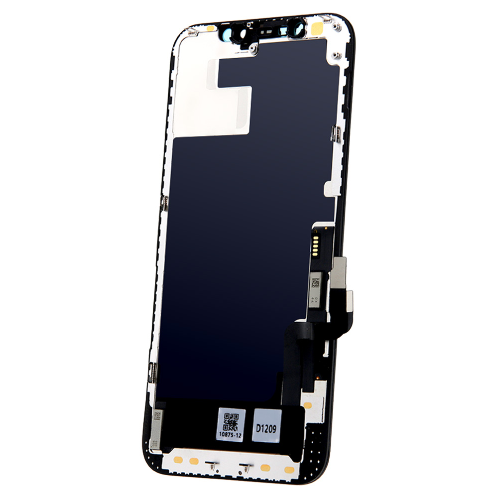 iPhone 12 / 12 Pro ekrāns Soft OLED ar skārienpaneli, melns (0)