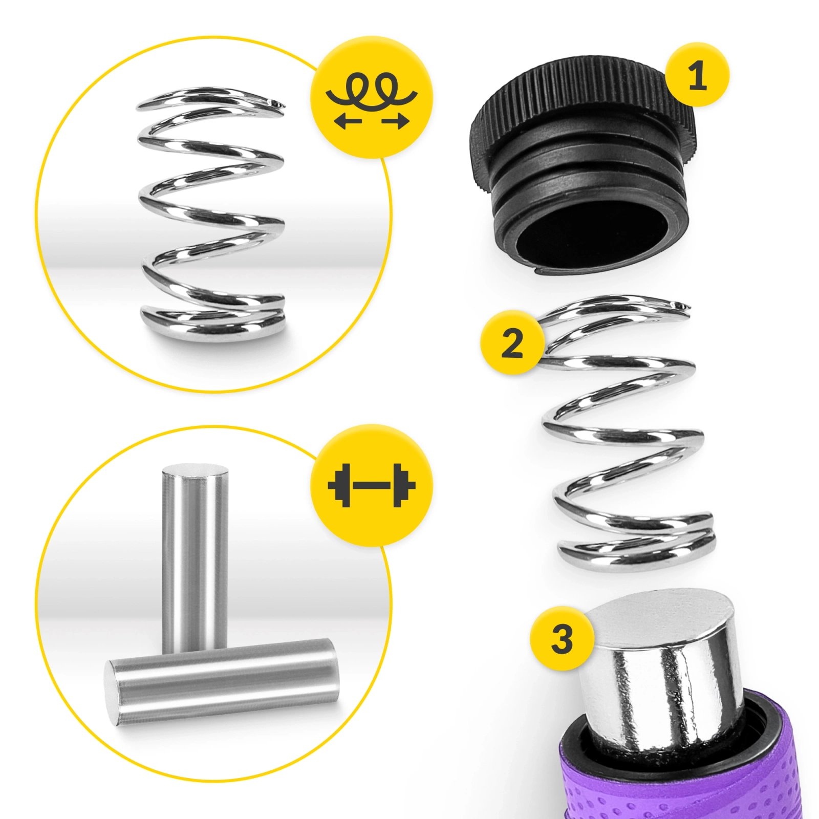 Boksa lecamaukla ar svariem 4FIZJO 3 m, violeta (2)