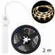 LED Lente ar kustības sensoru PIR un ar barošanas moduli, 2m | LED Strip with Dusk and Motion Sensors