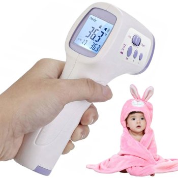 Digitāls Infrasarkanais Bezkontakta Termometrs ar Displeju Bērniem un Pieaugušajiem CK-T1501 | Infrared Contactless Forehead Digital Thermometer
