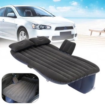 Piepūšams Matracis Gulta uz Automašīnas Aizmugurējiem Sēdekļiem, Melns | Inflatable Car Air Bed Back Seat Foldable Mattress