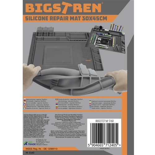 Silikona servisa paklājiņš-organizators 30x45cm Bigstren 22727 (0)
