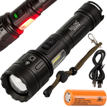 Taktiskā LED lukturis Bailong L-27 ar CREE XHP160, COB, Power Bank